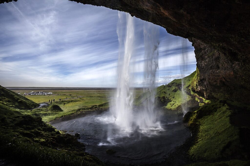 nature, waterfall, discovery, exploration, travel, outdoors, nature background, beautiful nature, hd wallpaper, seljalandsfoss, iceland, 4k wallpaper, nature wallpaper
