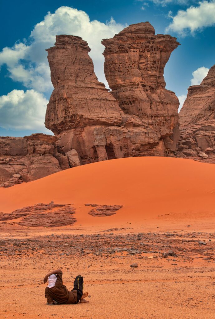 Explore the stunning sandstone formations of Tassili n